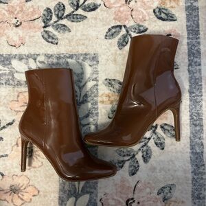 Elegant Brown High Heel Ankle Boots